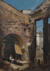 Arco en el pórtico de Octavia en Roma